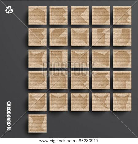 Vector Cardboard Alphabet Set
