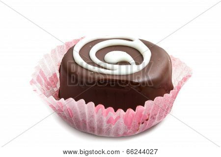 a little italian cassata on white background