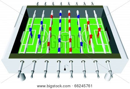 Table Football Soccer Game Perspective Vector