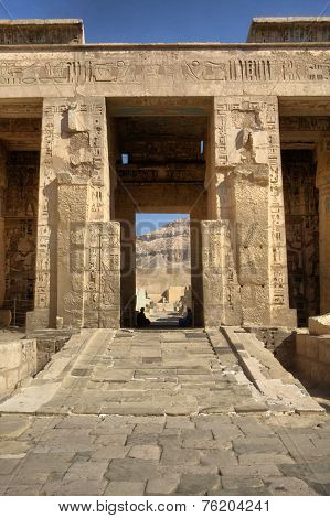 Hieroglyphics At Medinat Habu Temple