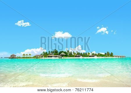 Beautiful Island With Clear Water