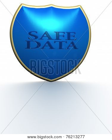 Classical Sheild Isolated On The White