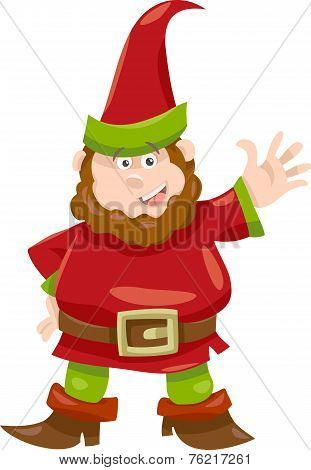 Gnome Or Dwarf Cartoon Illustration