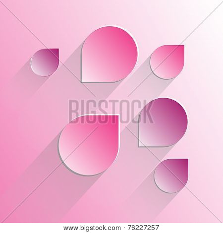 Design Speech Bubbles On Pink Rose Background