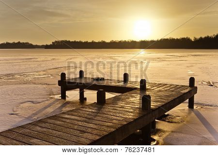 Amber Colored Winter Lake