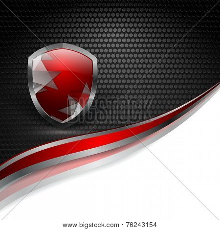 abstract vector template with shield