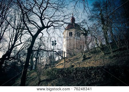 View Of Glockenturm Tower On Schlossberg Hill, Graz