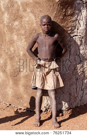 Unidentified Child Himba Tribe In Namibia