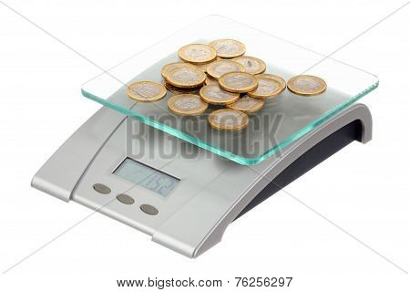Coins On Electronic Scales