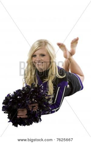 Cheerleader leggen benen gekruist
