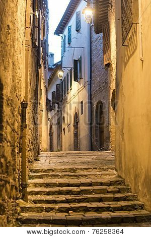 Camerino (marches, Italy) By Night