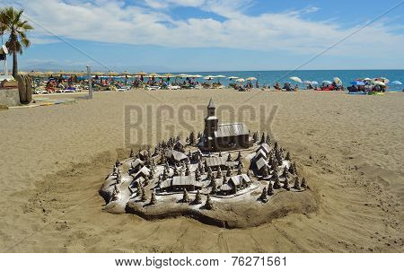 Beach Sand Sculture Spain.