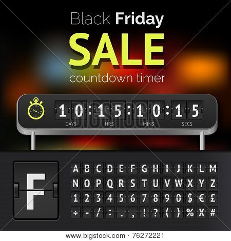 Black Friday sale countdown timer
