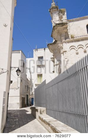 Uličky v Monopoli Staroměstské. Apulie.