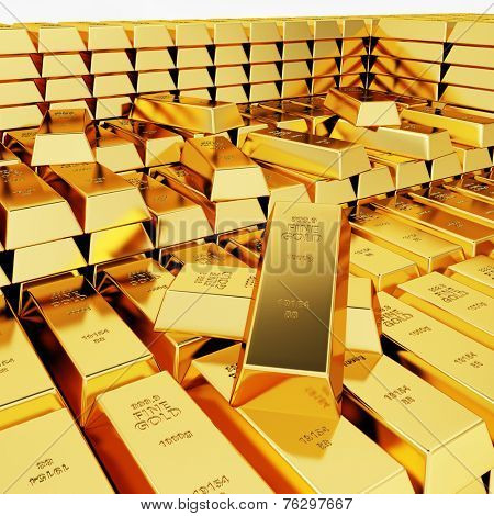 Great amount of gold bars