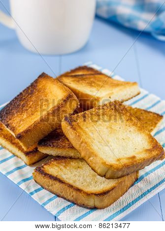 Breakfast Toast With A Cup Of Coffee