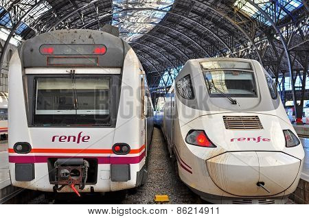 Renfe Trains In Barcelona
