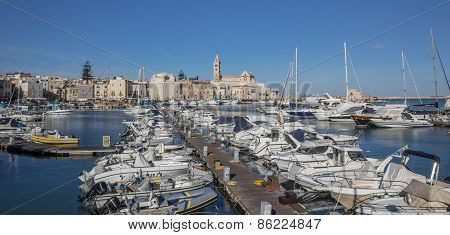 Yachts And Motorboats In The Port Of Trani