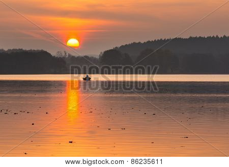 Beautiful Lake Sunrise Landscape