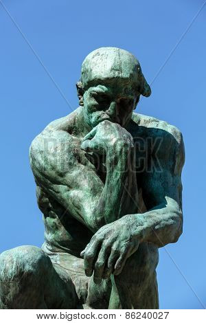 The Thinker in Rodin Museum in Paris