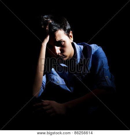 Depressed man