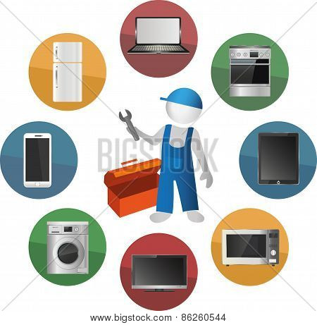 Service support logo vector
