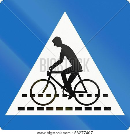Bicycle Crossing In Austria