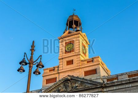 The Clock Of The Real Casa De Correos In Madrid