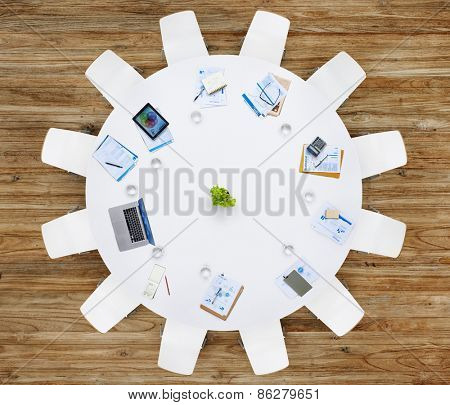 Business Contemporary Meeting Room Office Working Concpt