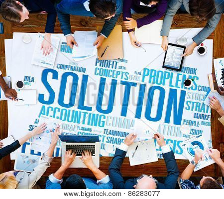 Solution Success Sloved Decision Strategic Progress Concept