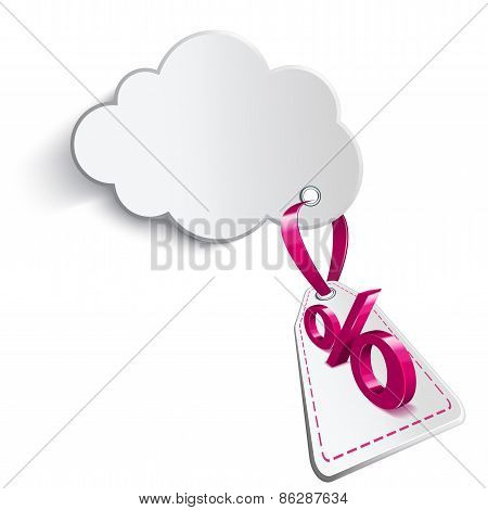 Cloud With Promising Percent Sign