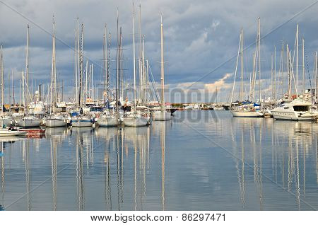Boats In The Port Of Palermo