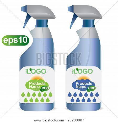 Spray Pistol Cleaner On White Background Isolated.