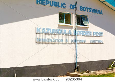 Kazungula Border Crossing Between Zambia And Botswana