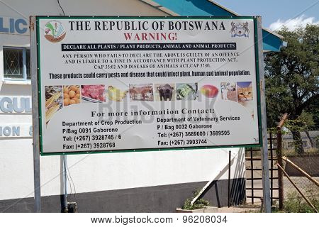 Kazungula Border Crossing Between Zambia And Botswana