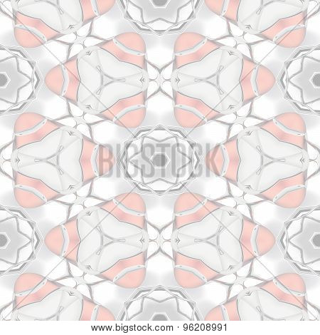 Abstract Soft Transparent Red Chrome Geometric Pattern Made Seamless