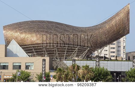 Golden Whale Sculpture