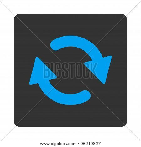 Refresh flat blue and gray colors rounded button