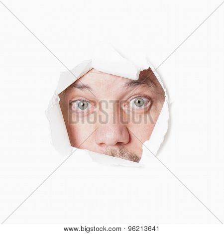 staring through hole