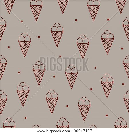 Icecreamm seamless pattern
