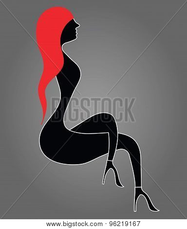 Sitting woman