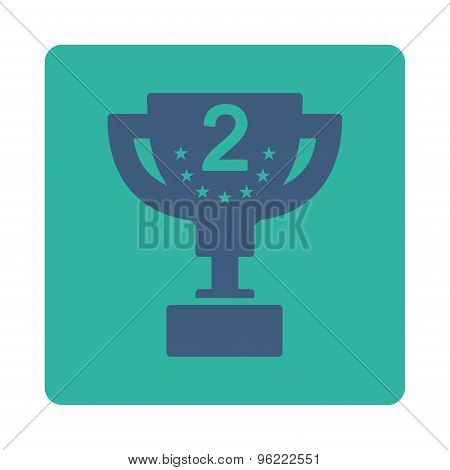 Second prize icon from Award Buttons OverColor Set