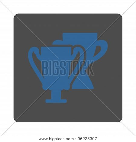 Trophy Cups Flat Icon From Award Buttons Overcolor Set