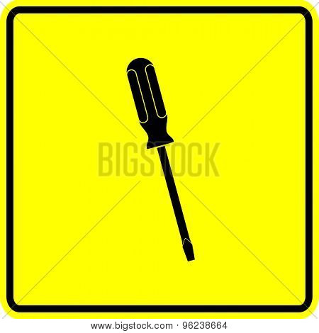 flat head screwdriver sign