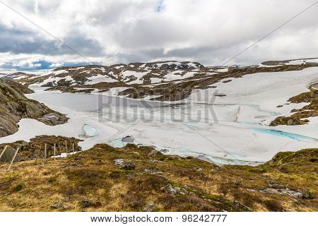 Norway glacier lake