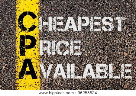 Business Acronym Cpa As Cheapest Price Available