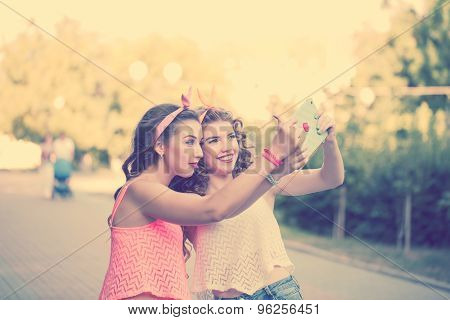 Best Friends. Group Selfies. Sunset.