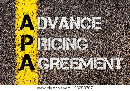 Business Acronym Apa As Advance Pricing Agreement