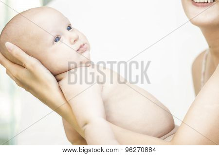 Baby On Hands At Mum