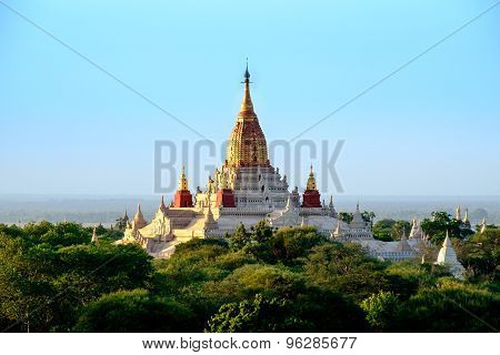 Scenic View Of Ananda Temple In Old Bagan Area, Myanmar